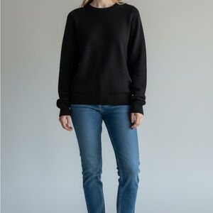 Saks 5th Avenue100% Cashmere Basic Long-Sleeve Crewneck Sweater For Ladies M